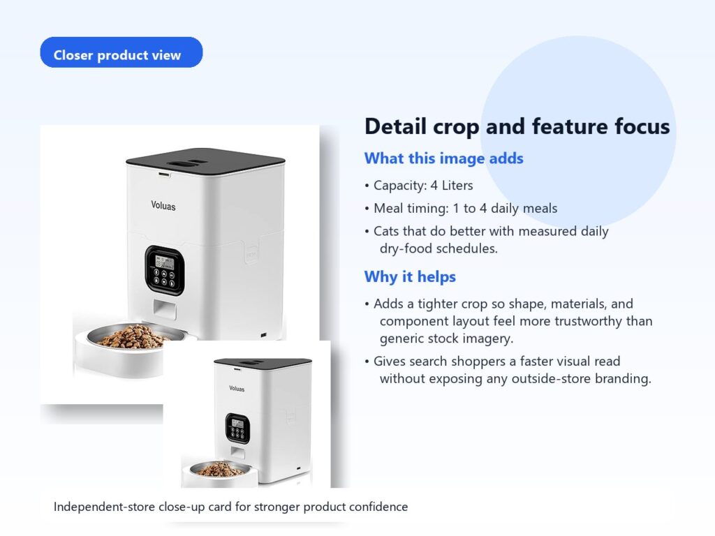 4L Timed Cat Feeder with Voice Meal Call and Dual Power Backup detail image