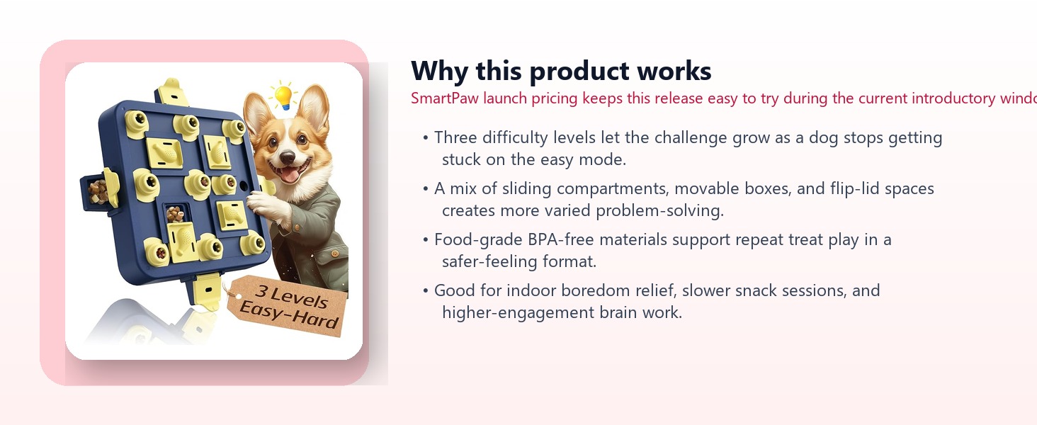 KADTC 3-Level Dog Chess Puzzle Toy highlights