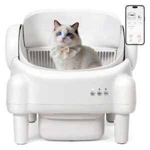Open-Top Self-Cleaning Litter Box with App Control and Large Waste Bin main product photo