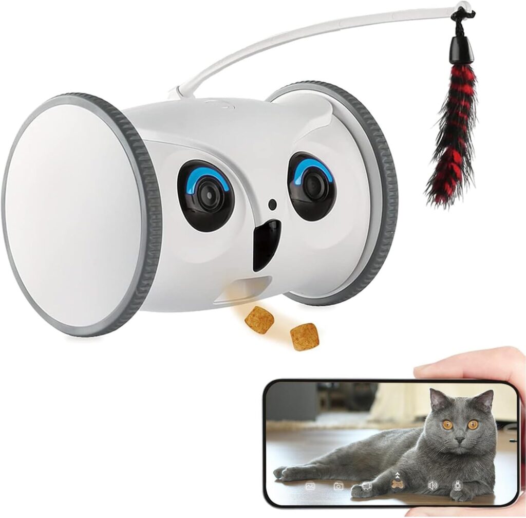 Skymee Owl Robot: Mobile 1080p Pet Camera & Treat Dispenser