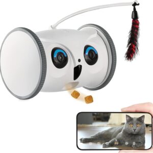 Skymee Owl Robot: Mobile 1080p Pet Camera & Treat Dispenser