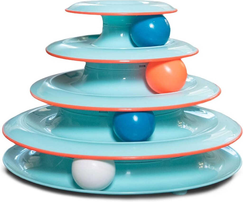 Catstages Tower of Tracks 3-Level Ball Toy