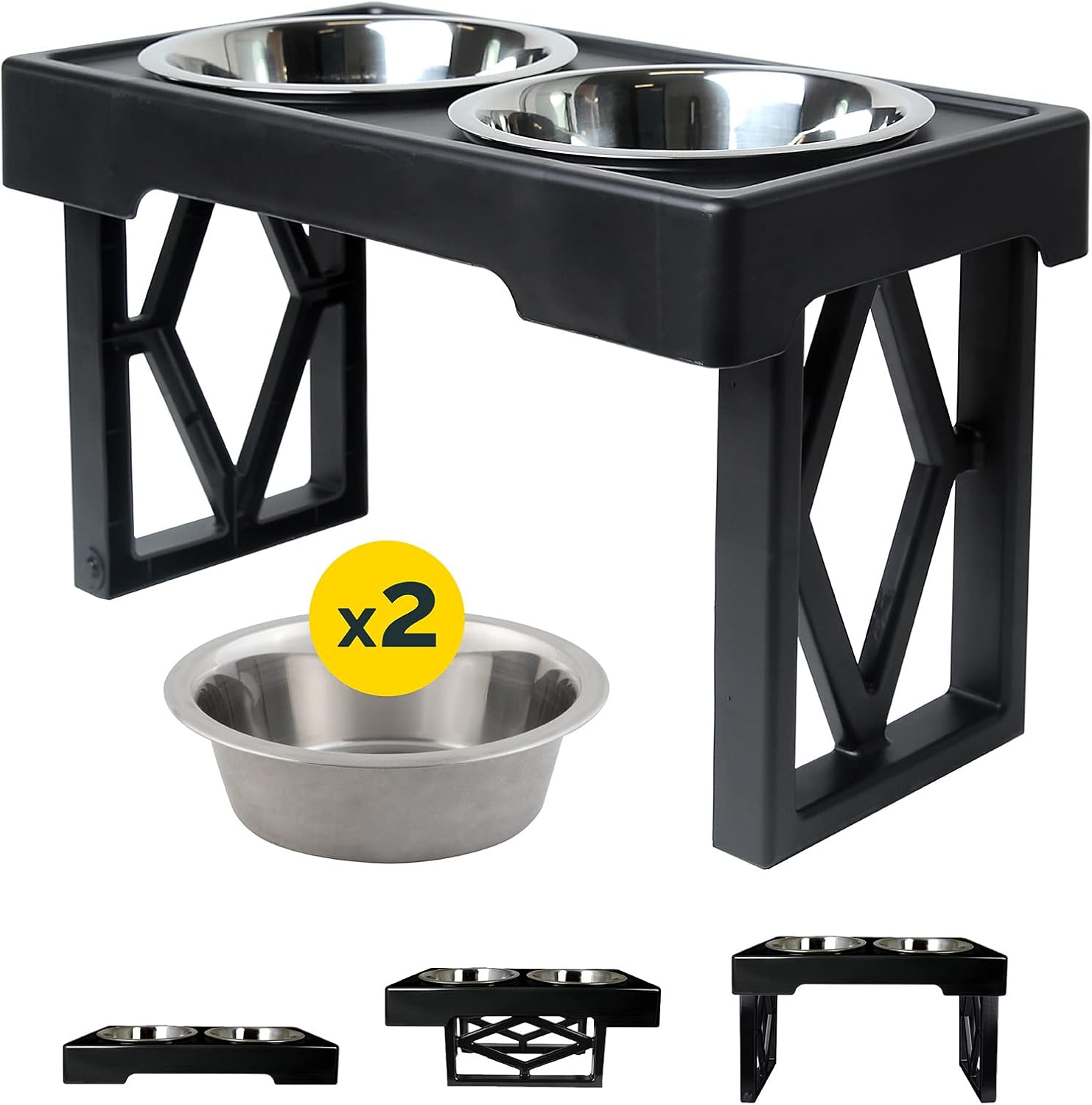 Pet Zone Elevated Feeder with Food Bin