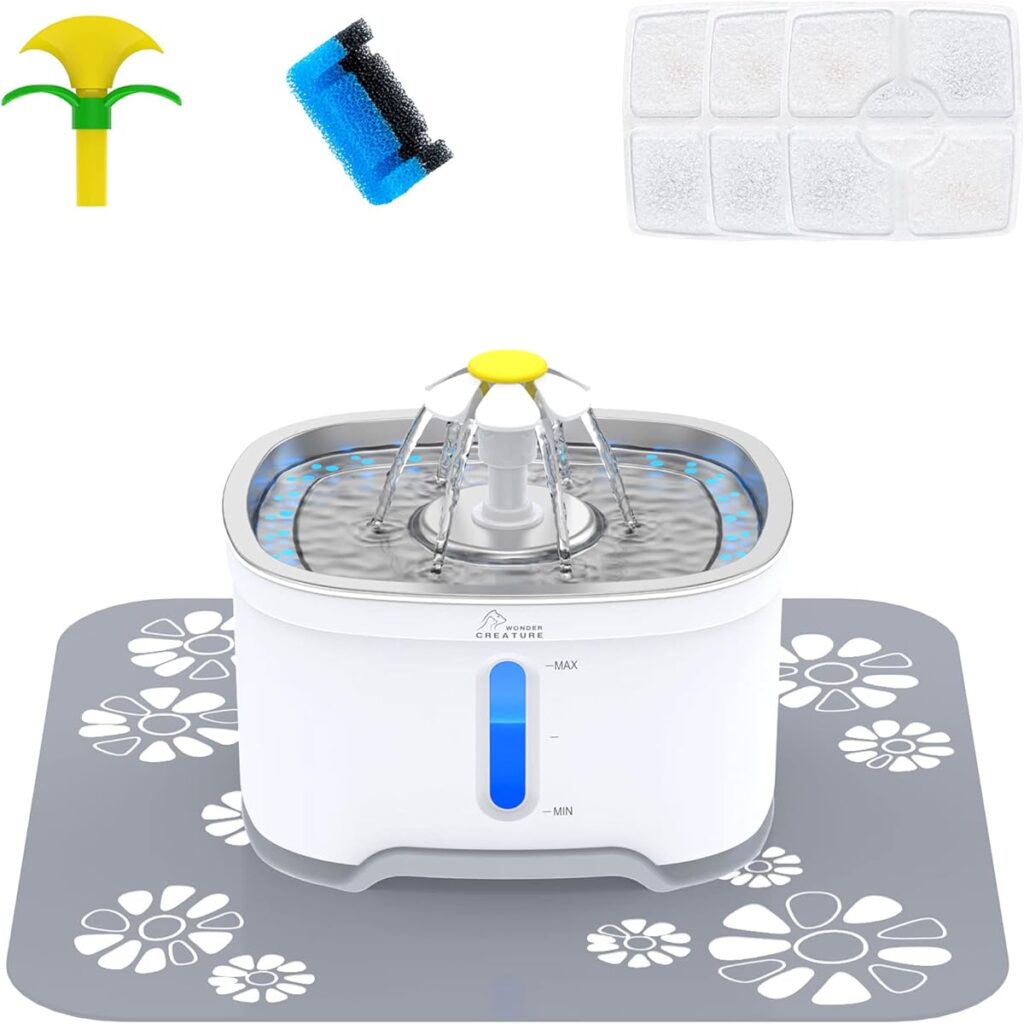 Veken Pet Fountain 84oz with LED Light